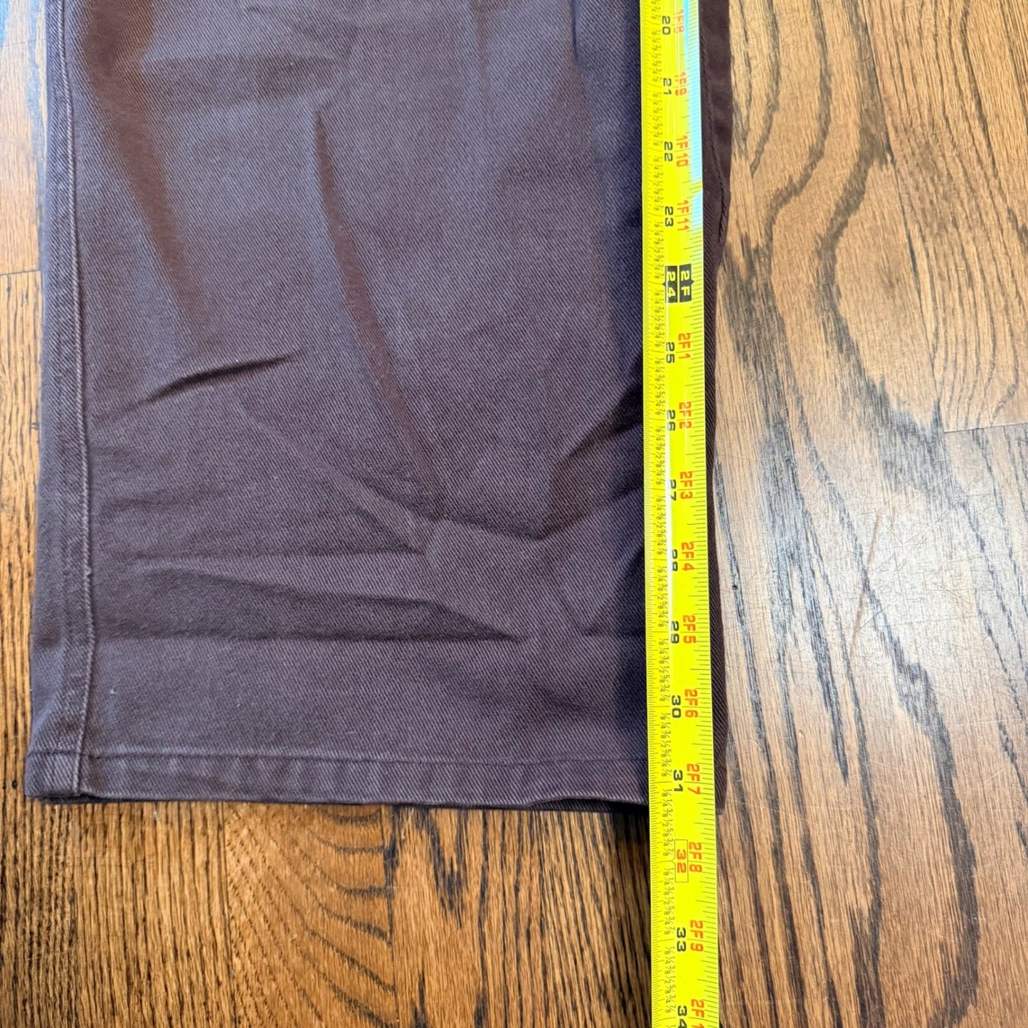 Russo Jeans Russowear Carpenter Pants Brown Cotton Canvas Wide Leg 38x34