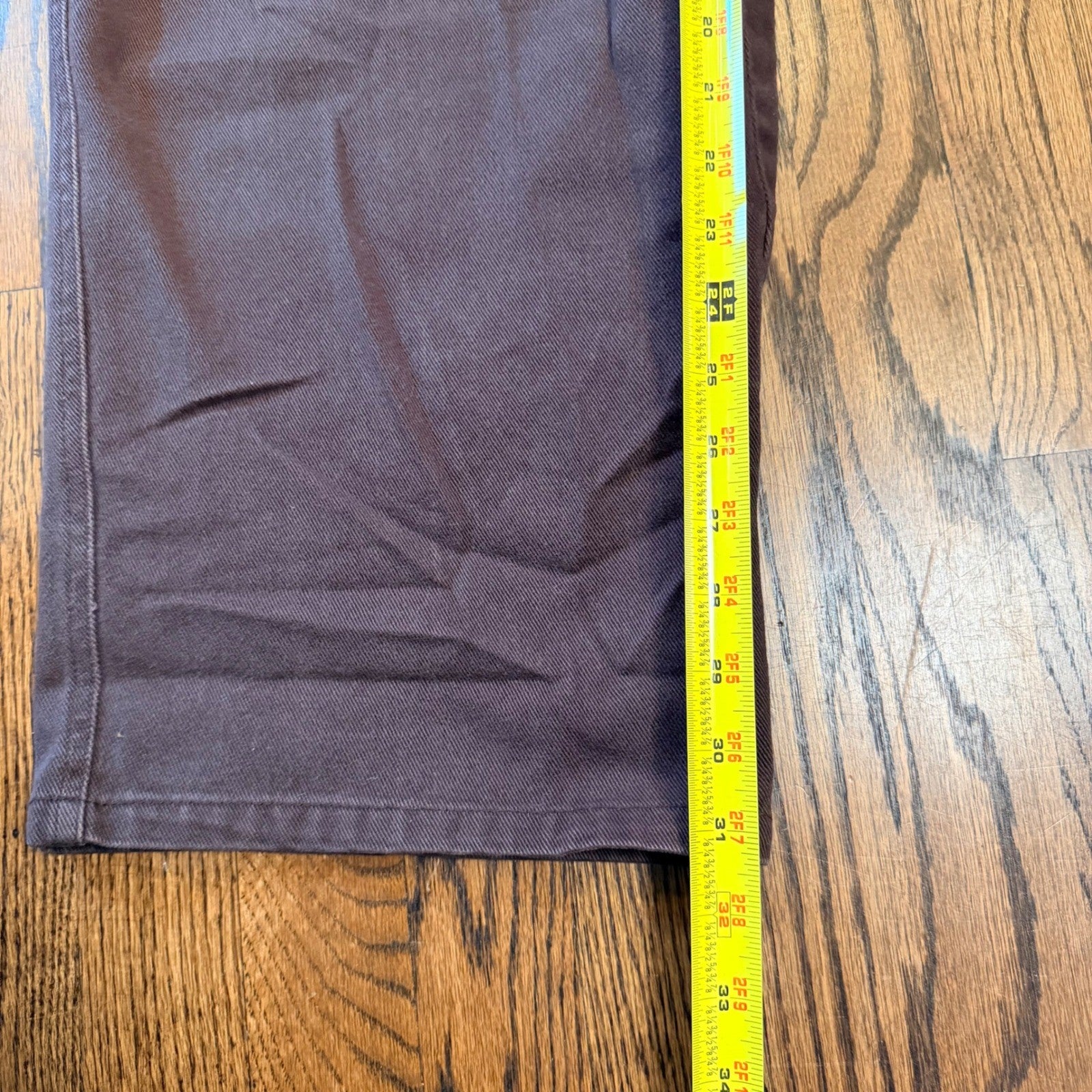 Russo Jeans Russowear Carpenter Pants Brown Cotton Canvas Wide Leg 38x34