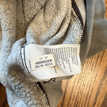American Eagle Super Soft Jegging Fit Sweatshirt Gray Acid Washed Size M Boxy