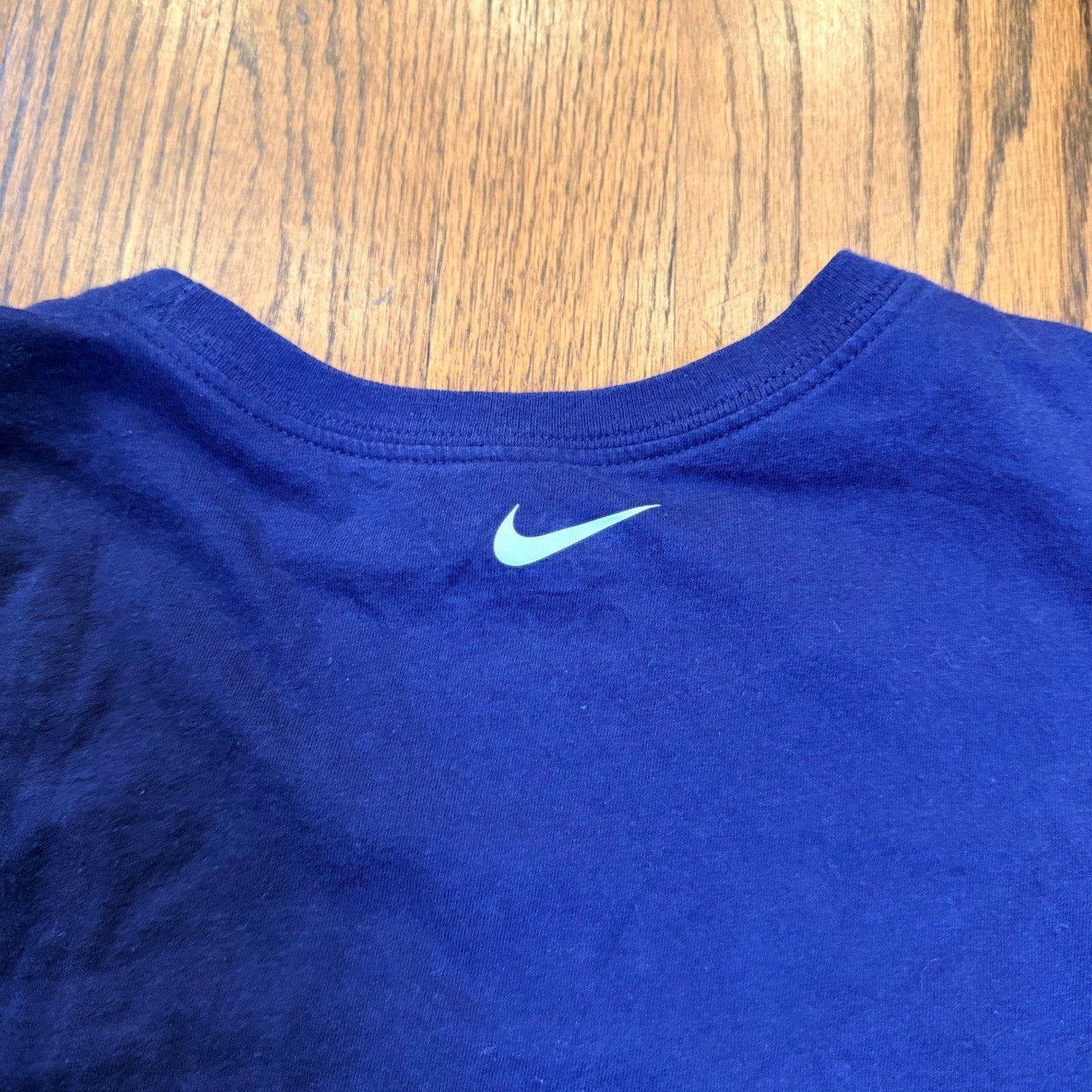 Nike Baylor Basketball Long Sleeve Tee Athletic Cut Size M Navy Blue Graphic