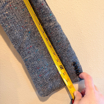Pendleton Vintage 50s Wool Donegal Tweed Sport Coat Elbow Patches 52L Gray