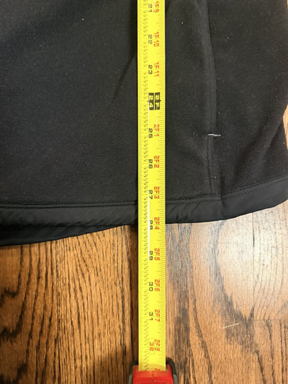 Vintage Y2K Nike Swoosh Logo Pullover Fleece Jacket Size M Black Zip Neck