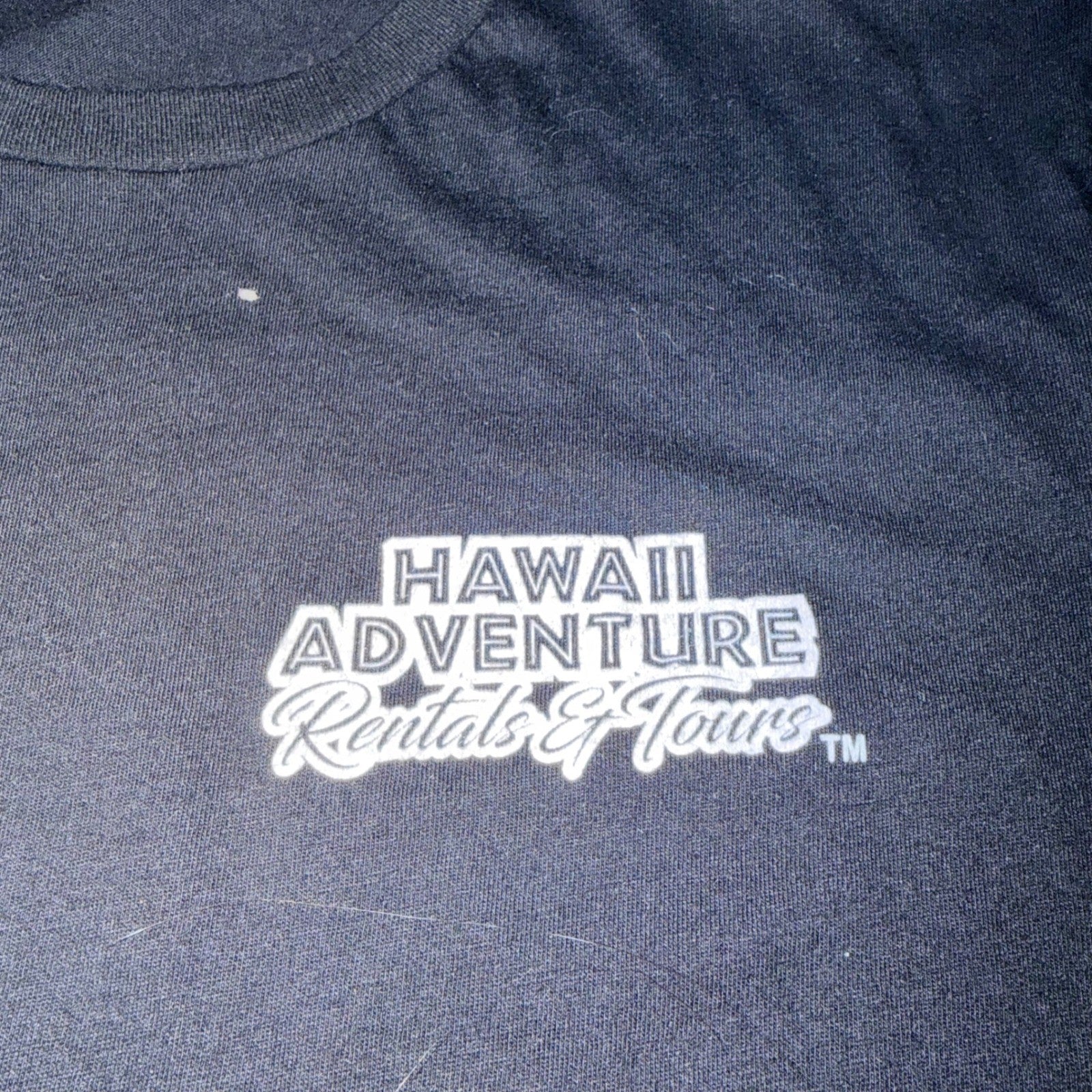 Hawaii Adventure Rentals & Tours Jeep Waterfall Graphic T-Shirt Small Black