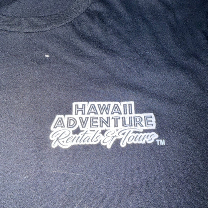 Hawaii Adventure Rentals & Tours Jeep Waterfall Graphic T-Shirt Small Black