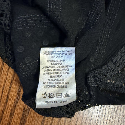 Miss Me Y2K style Embellished Top Black Lace back Size S Racer Tank