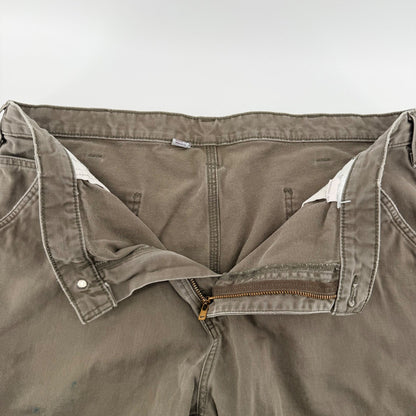 Carhartt Loose Fit Carpenter Pants Canvas Utility Workwear 38x31 Faded Green
