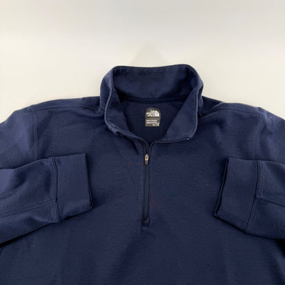 The North Face Quarter Zip Pullover Navy Blue Athletic Performance XL Mens