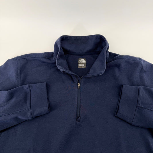 The North Face Quarter Zip Pullover Navy Blue Athletic Performance XL Mens