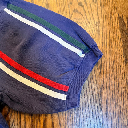 Catalina Striped Pique Polo Shirt Mens Large Navy Blue Red White Green Vintage