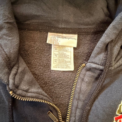Disney Mickey Mouse Tattoo Rose Zip Hoodie XL Kids Fits Adult Small Navy