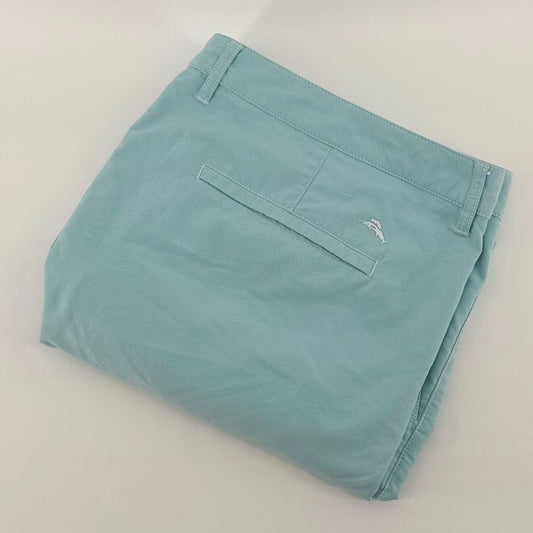 Tommy Bahama Boracay Chino Shorts Aqua Blue Tropical Summer 42 Mens