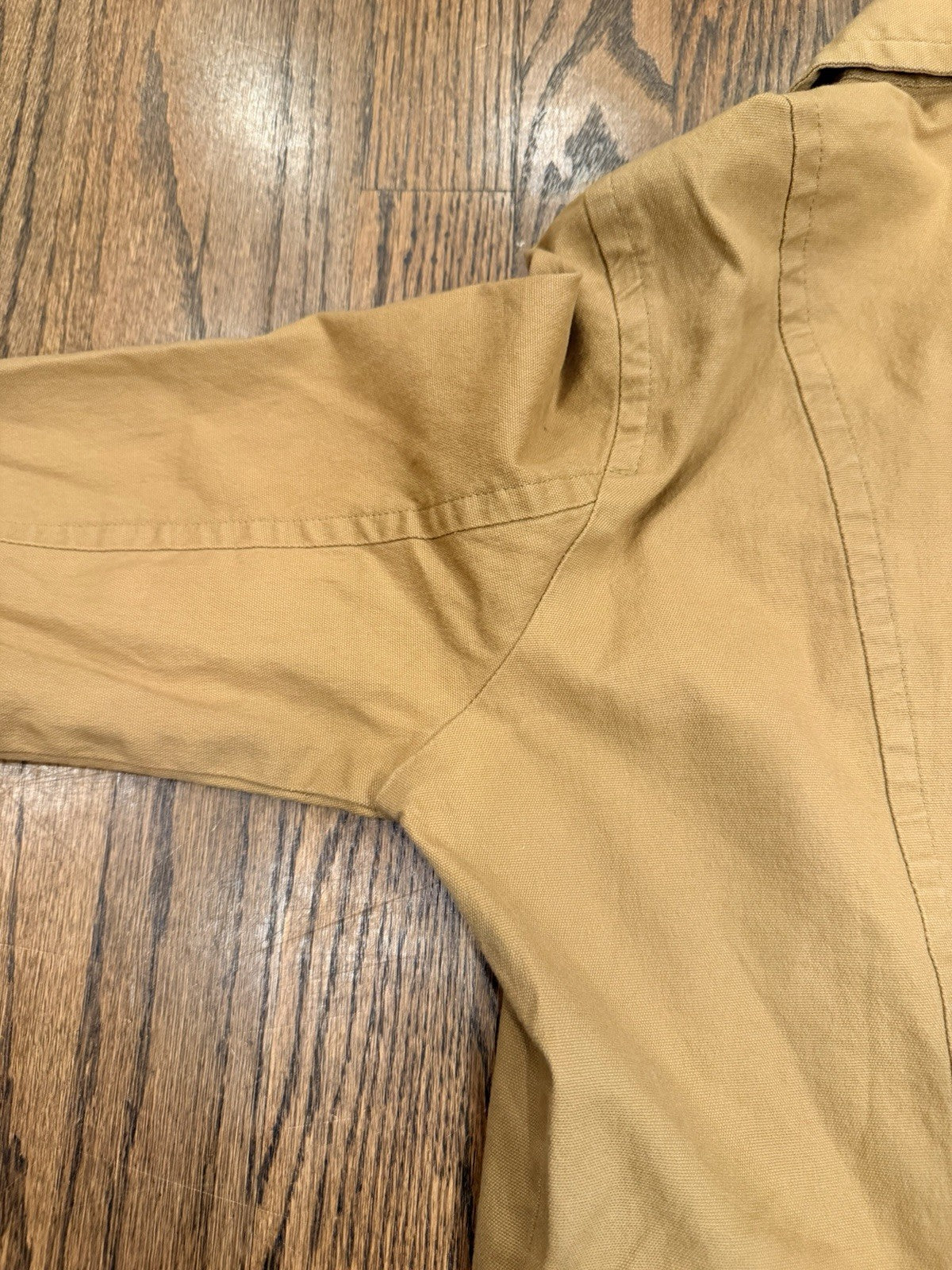 ana Jacket Women Medium Brown Snap Front Pockets Cotton Spandex Coat