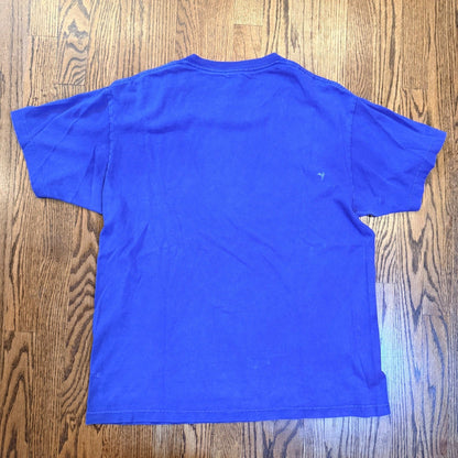 Stussy Since 1980 Graphic T-Shirt Script Logo Large Blue