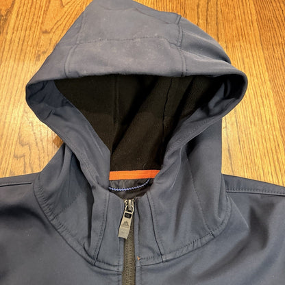Hawke & Co Performance Softshell Hooded Fleece Lined Jacket XL Navy Blue