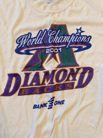 Vintage 2001 Arizona Diamondbacks Champions Tee XL | MLB Baseball Shirt
