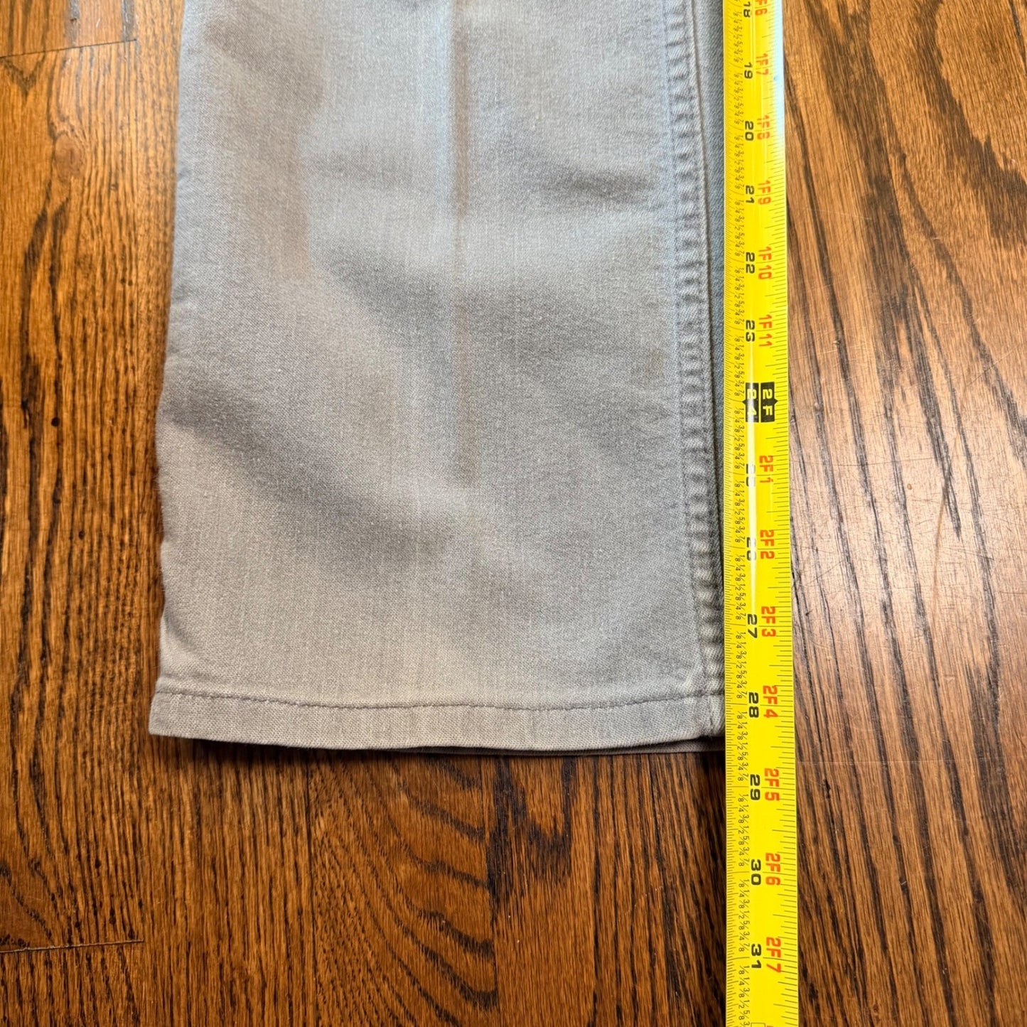 Levi's 977 Vintage 1999 Grey Jeans Straight Leg Pants 36x30 Leather Tab