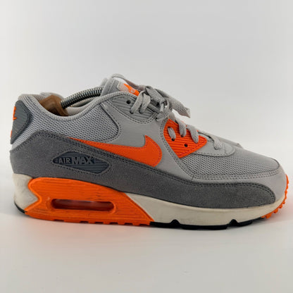 Nike Air Max 90 Wolf Grey Total Orange Mens Sneakers Running Shoes Size 11