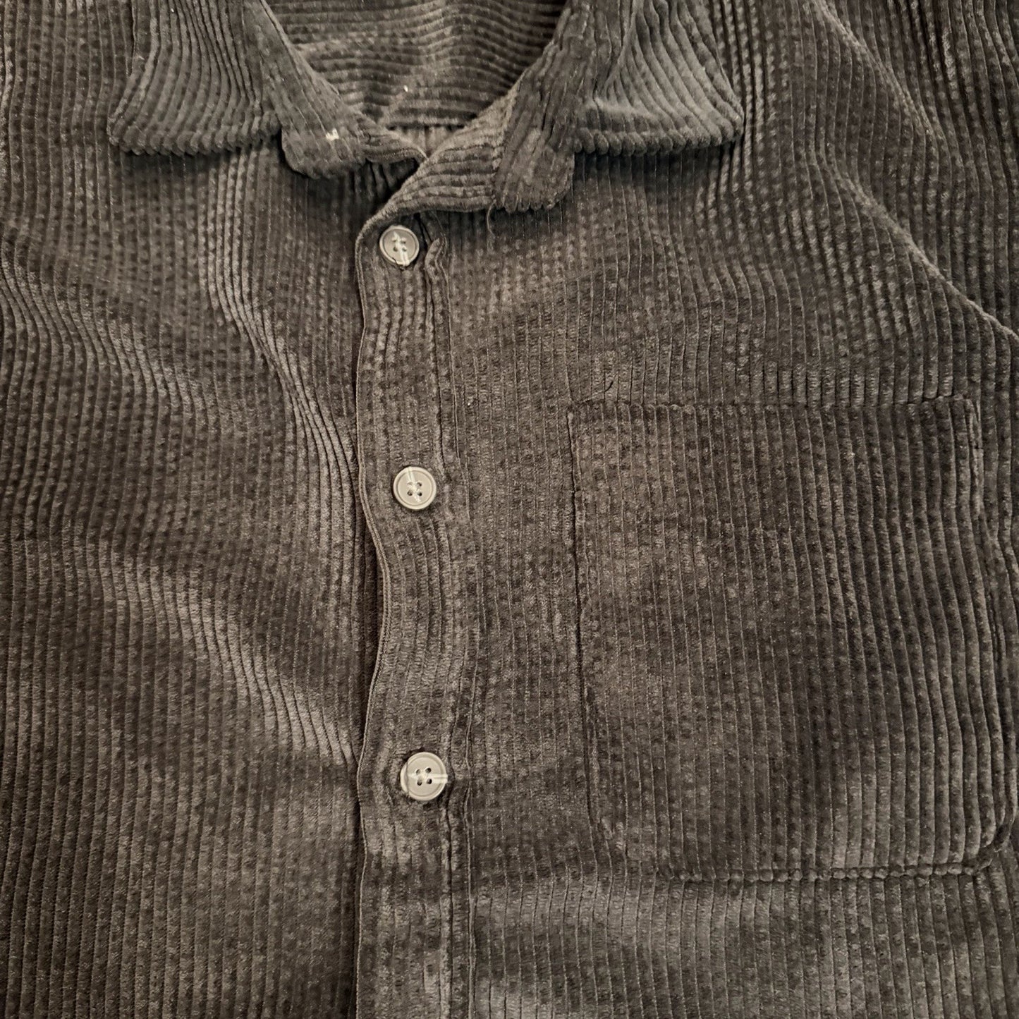 Forever 21 Casual Button Up Corduroy Shirt Black Size M men's