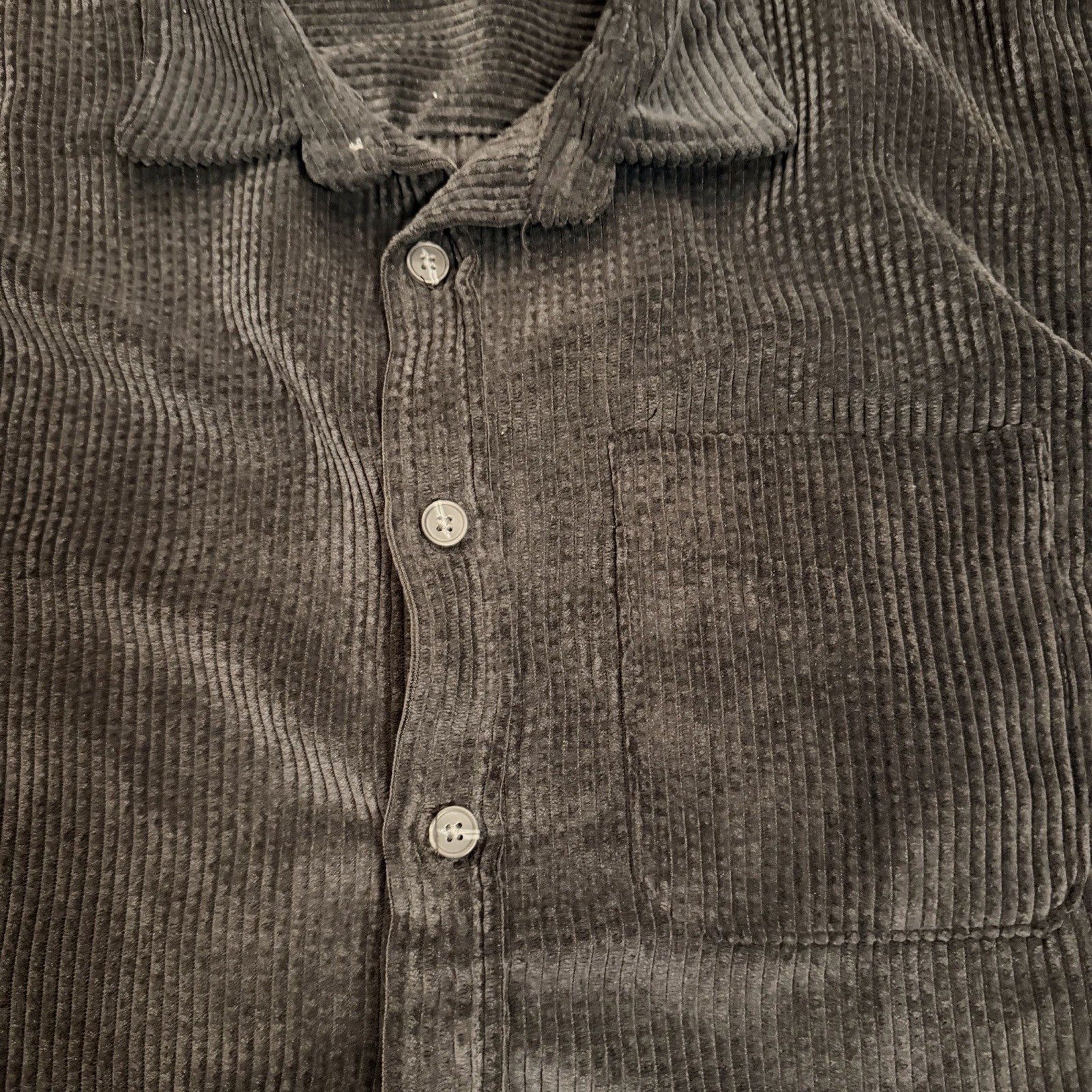 Forever 21 Casual Button Up Corduroy Shirt Black Size M men's