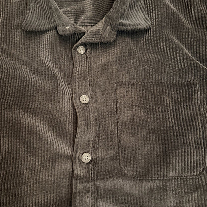 Forever 21 Casual Button Up Corduroy Shirt Black Size M men's