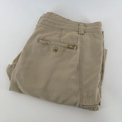 Tommy Bahama Relax Cargo Shorts Tencel Cotton Utility Khaki Tan 35 Mens