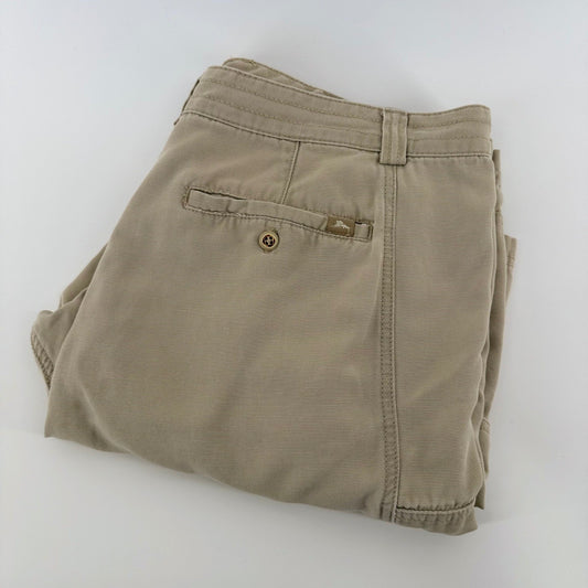 Tommy Bahama Relax Cargo Shorts Tencel Cotton Utility Khaki Tan 35 Mens