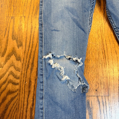 Hollister Ultra High-Rise Jean Legging Distressed Ripped Knee 3R W26 Blue