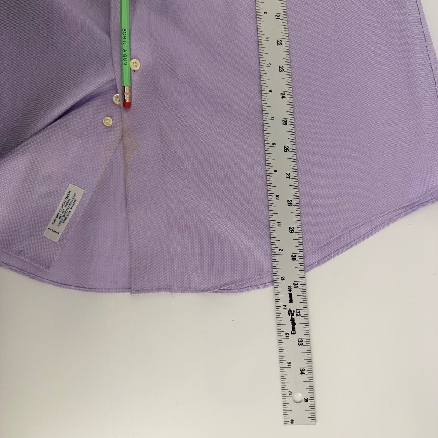 Brooks Brothers Non-Iron Dress Shirt Supima Cotton 16-33 Lavender Purple Mens