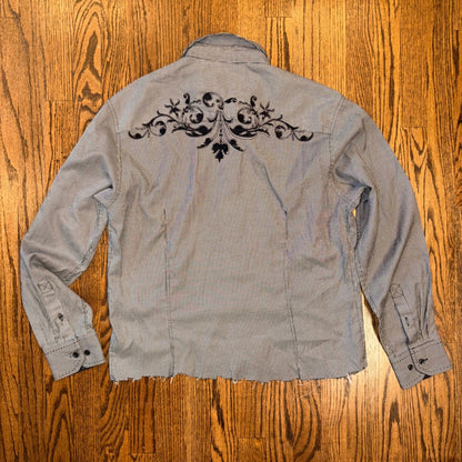 Mixed Brand Custom Cropped Tops Bundle 9pc Flannel Hoodie Button Down Mens M/L