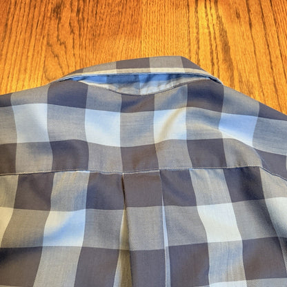 Vineyard Vines Performance Tucker Shirt Blue Buffalo Check Plaid Small 1W1954