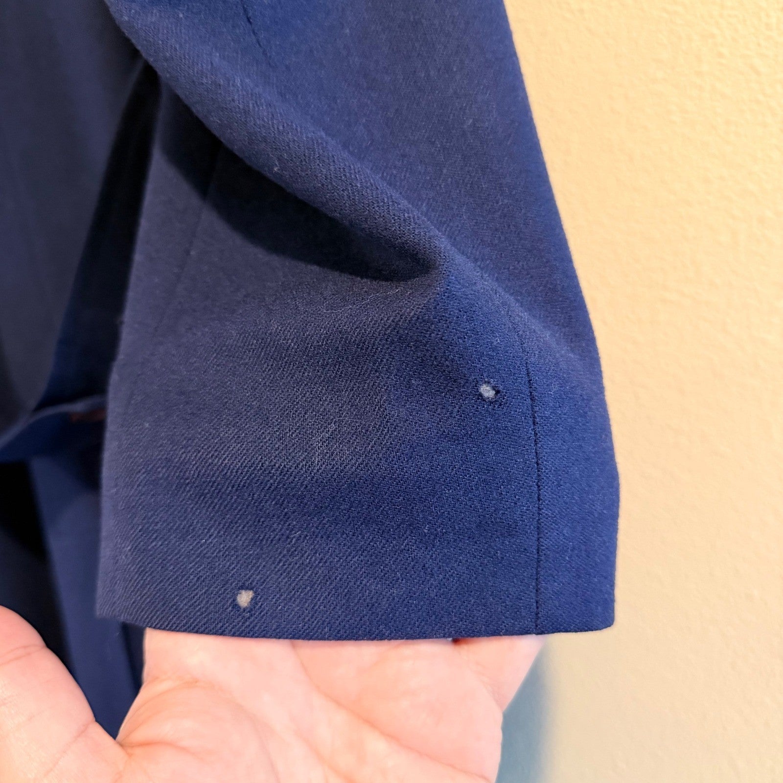 Pendleton Vintage Wool Double Breasted Long Coat Blue 100% Virgin Wool Size L