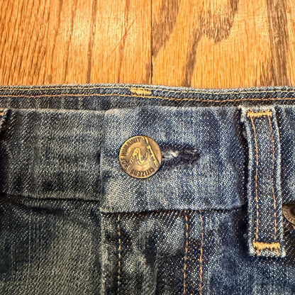 Citizens of Humanity Bridgitte 308 Denim Mini Skirt Low Rise Blue 28