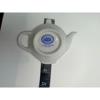 BIA Cordon Bleu Teapot Tea Bag Holders Set of 2 Floral White Porcelain One Size