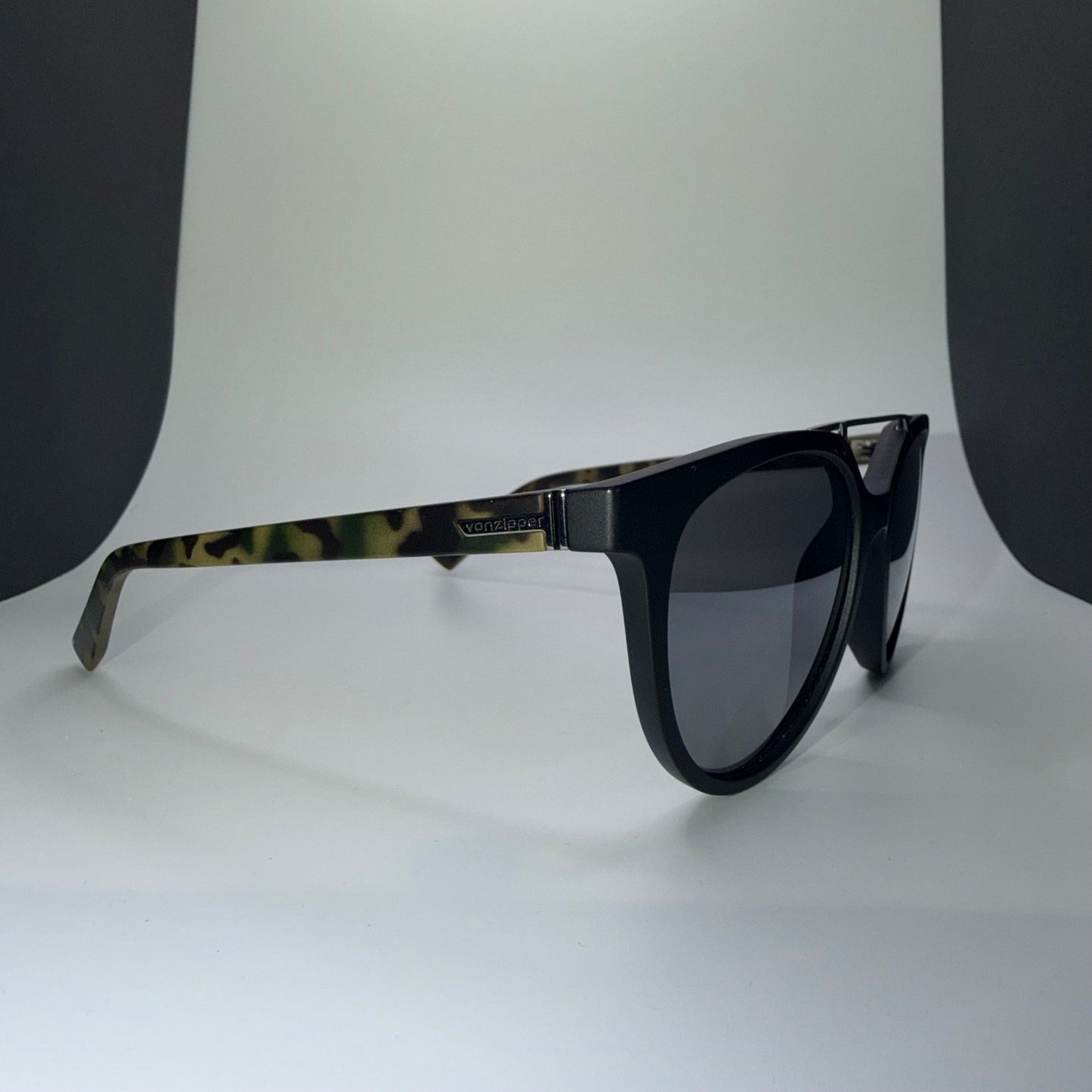 VonZipper Hitsville Sunglasses Camo Tortoise Double Bridge Matte Black Grey Lens
