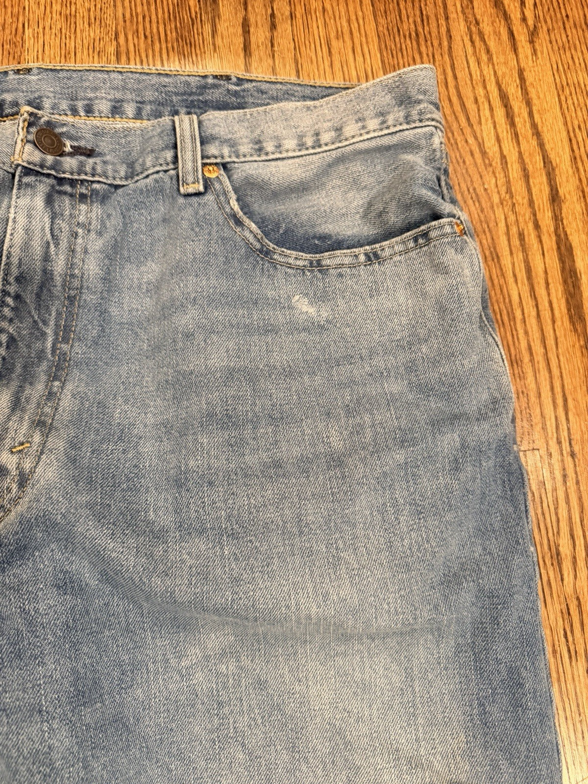 Levis 505 Jeans Mens 40x30 Whiskered Denim Y2K