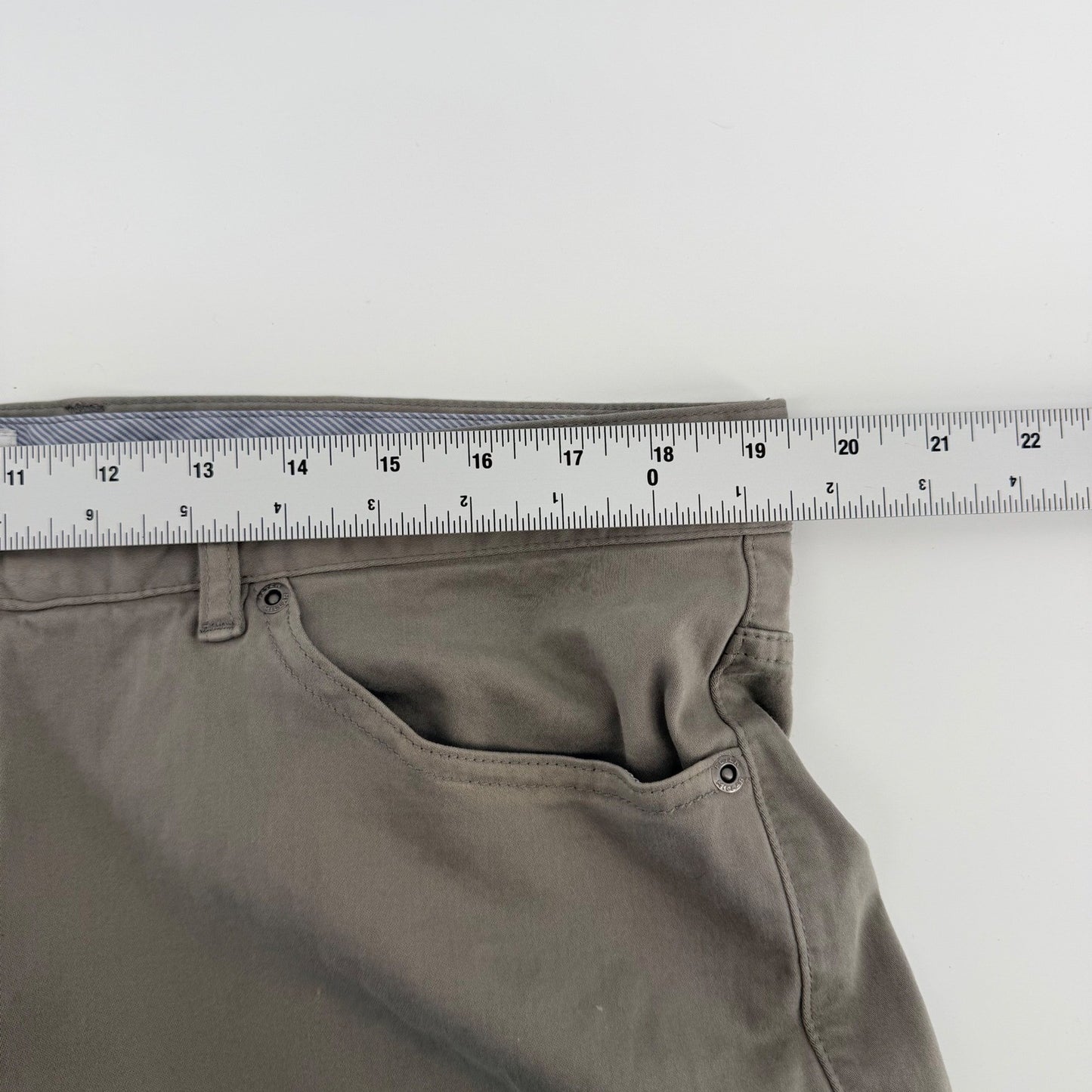Peter Millar Crown 5-Pocket Pants Straight Leg Chino Golf Trousers 38 Grey Prep