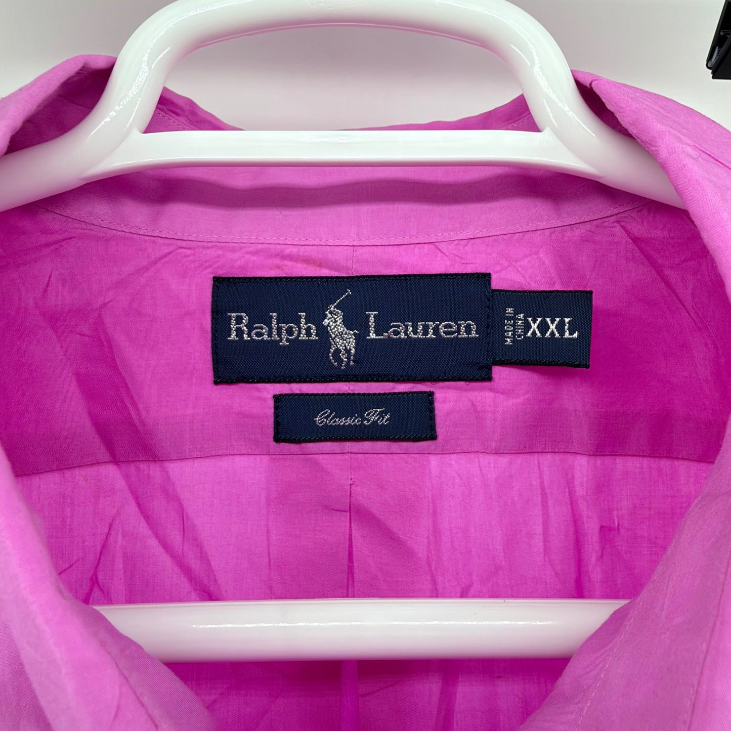 Ralph Lauren Classic Fit Button Down Shirt XXL Magenta Pink Long Sleeve Mens