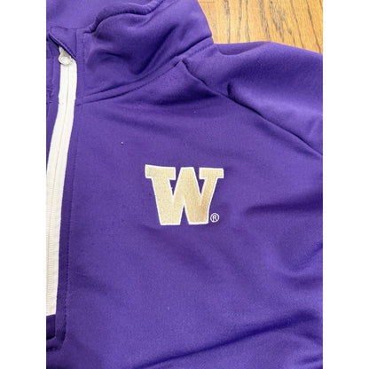 Genuine Stuff Washington Huskies Quarter Zip Pullover Jacket XL Purple NCAA
