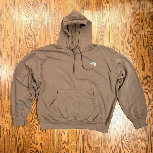 The North Face Circular Design Hoodie Fleece Sweatshirt XL Brown