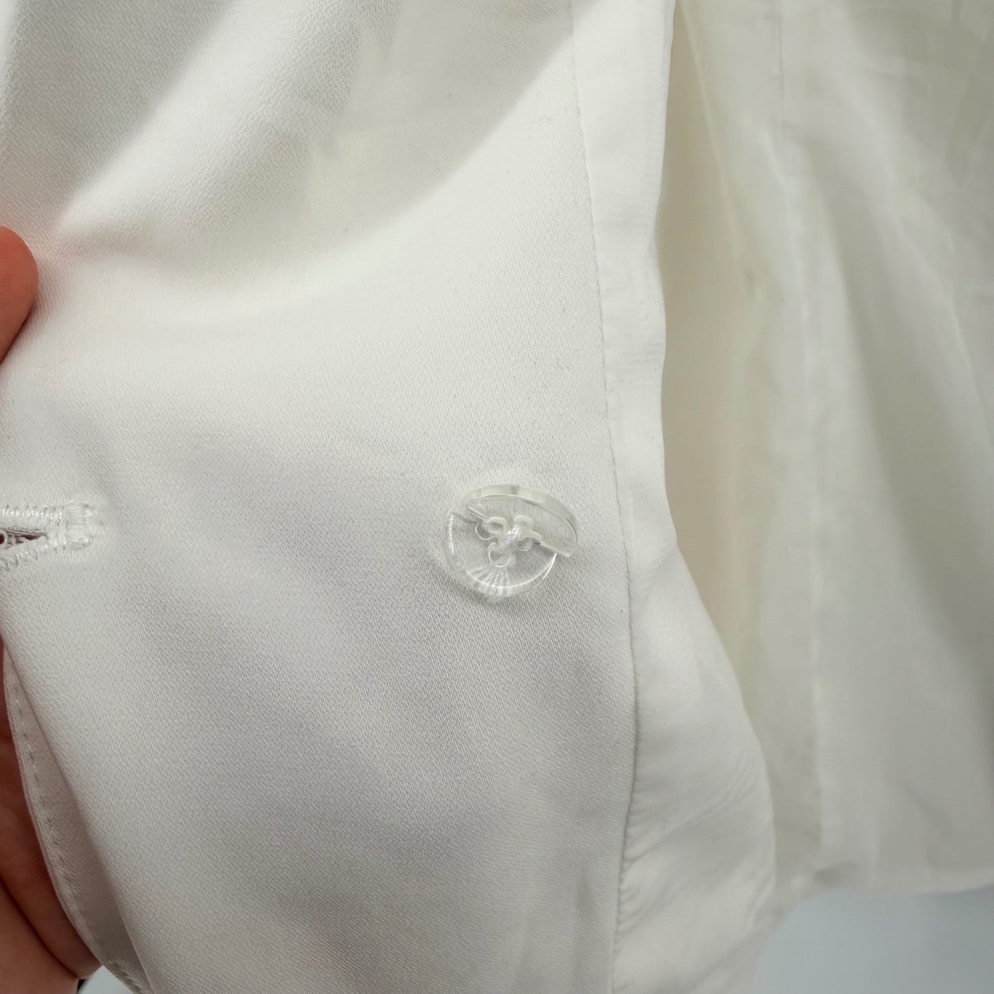 NBD Bell Sleeve Blazer Dress White Shawl Lapel Tailored Mini Size S White