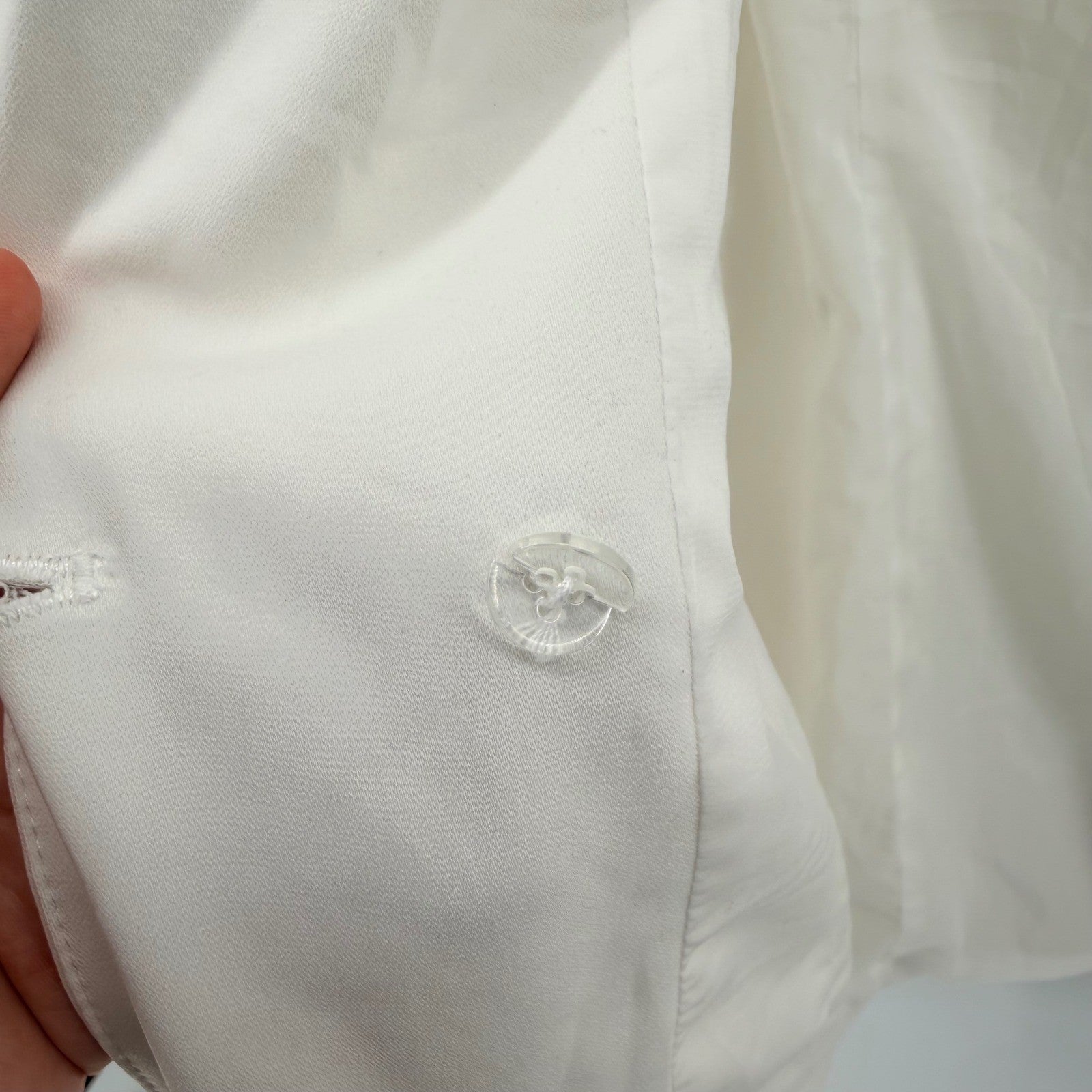 NBD Bell Sleeve Blazer Dress White Shawl Lapel Tailored Mini Size S White