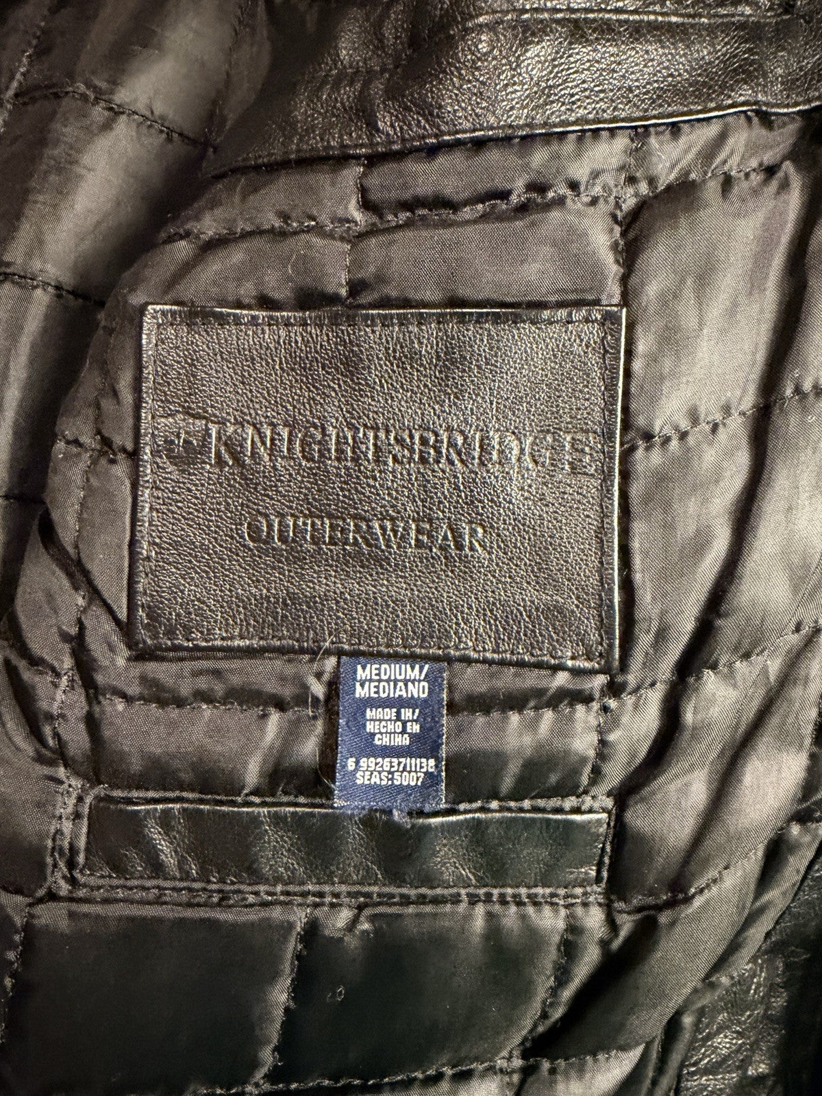 Men's Knightsbridge Leather Bomber Jacket Color Black Medium Genuine Leather