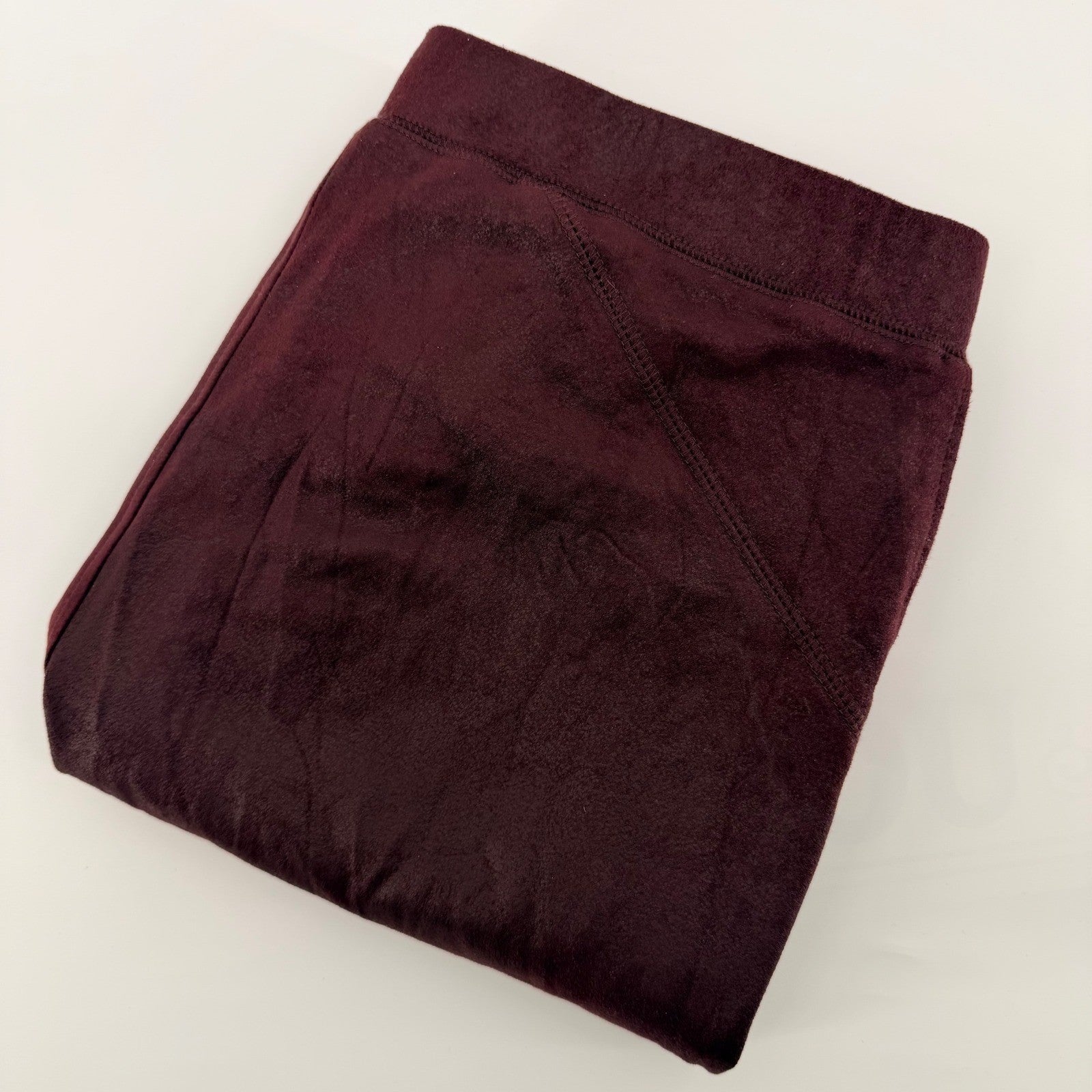 Free People Vegan Suede Moto Leggings Burgundy Wine High Rise Size M
