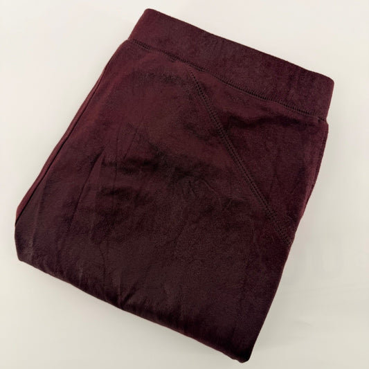 Free People Vegan Suede Moto Leggings Burgundy Wine High Rise Size M
