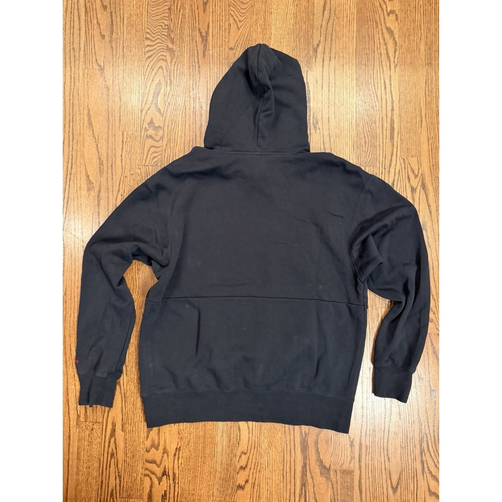 Jordan AJ1 Sneaker Graphic Hoodie Chicago Pixel Embroidery Large Black Mens