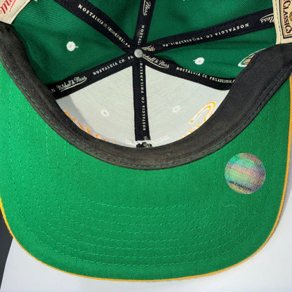 Mitchell & Ness Seattle Supersonics Snapback Hat Vintage 90s Green Yellow OS
