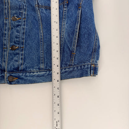 Jordache Vintage Denim Trucker Jacket 90s Rugged Cotton Blue Large