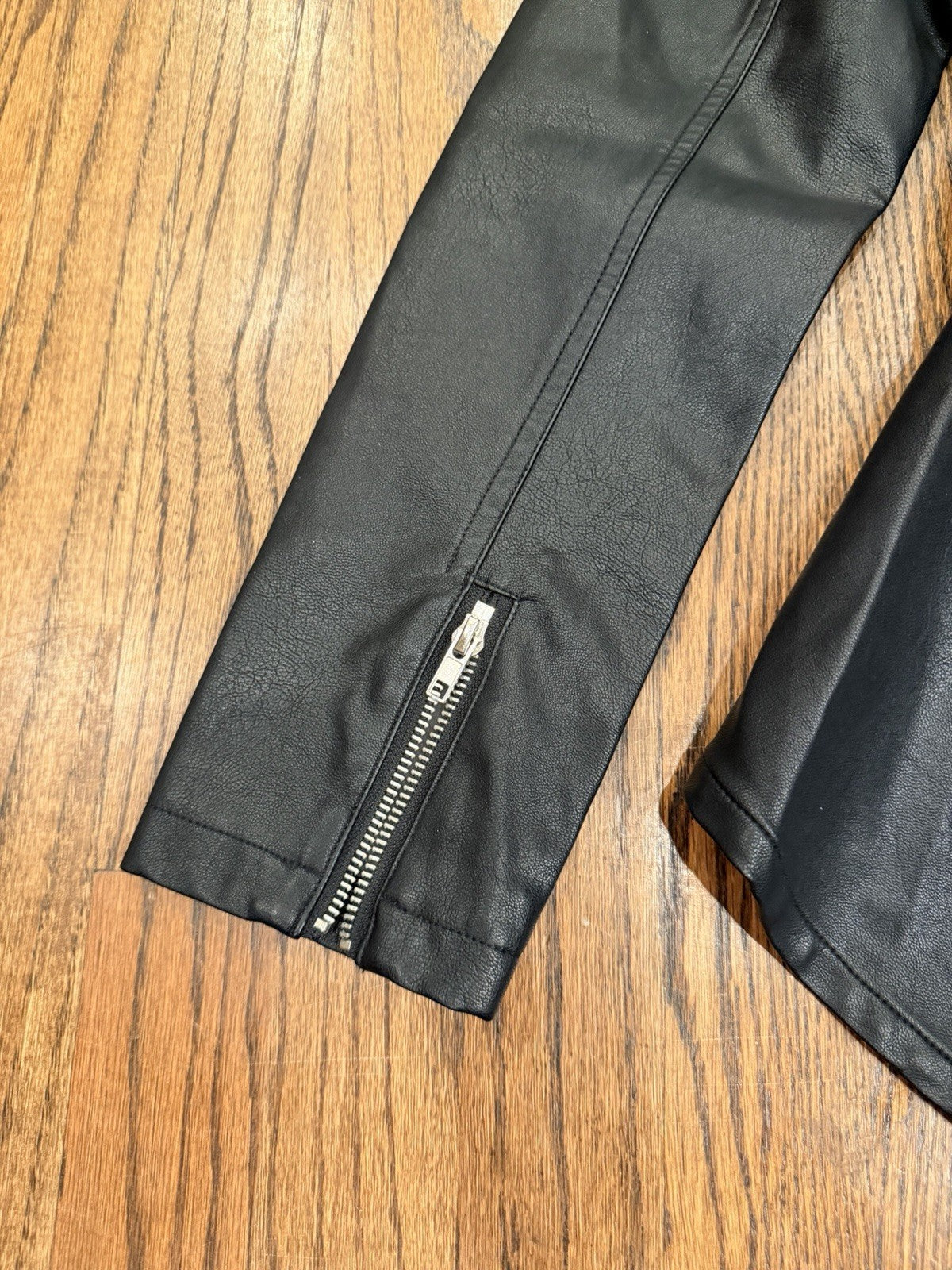 Hayden Los Angeles Womans Full Zip Jacket Black Solid Small Cotton Blend