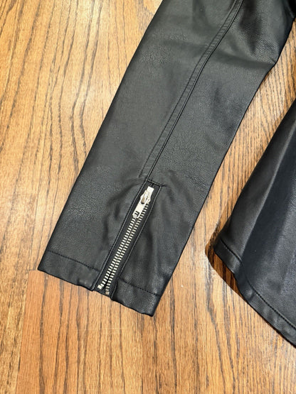 Hayden Los Angeles Womans Full Zip Jacket Black Solid Small Cotton Blend