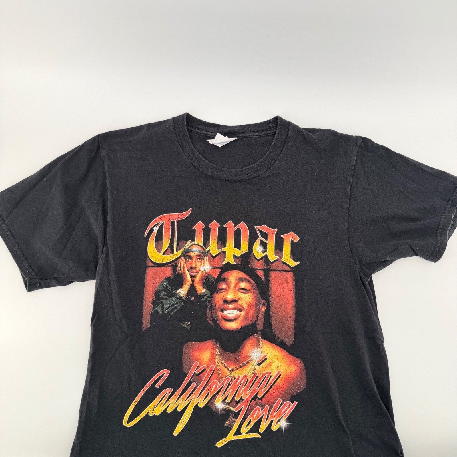 Port & Company Tupac California Love Graphic Rap Tee Streetwear Small Black